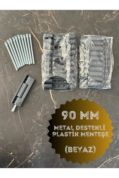 Process PVC Pimapen Kapı Menteşesi Pls Metal Destekli 90mm Antrasit (10 Adet) VİDALAR DAHİL - 2