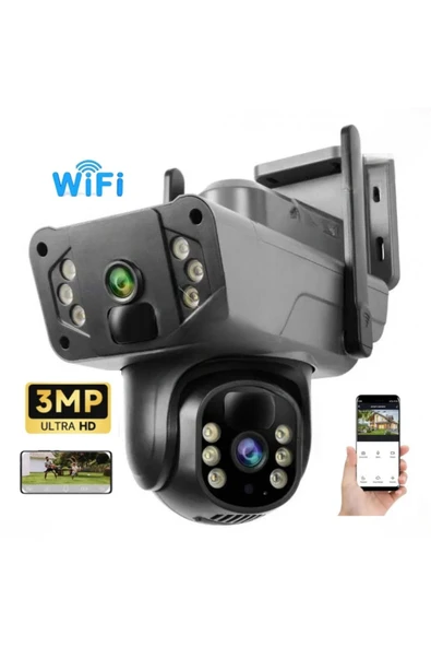 Urfakent Çift Kameralı 1080p Wifi Ptz Kamera Efsane Kasa Wifi Kamera - 3