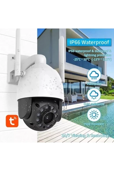 Urfakent Tuya Smart 3MP 1080P Akıllı Güvenlik Kamerası(Hafıza Kartı Dahildir) - 1
