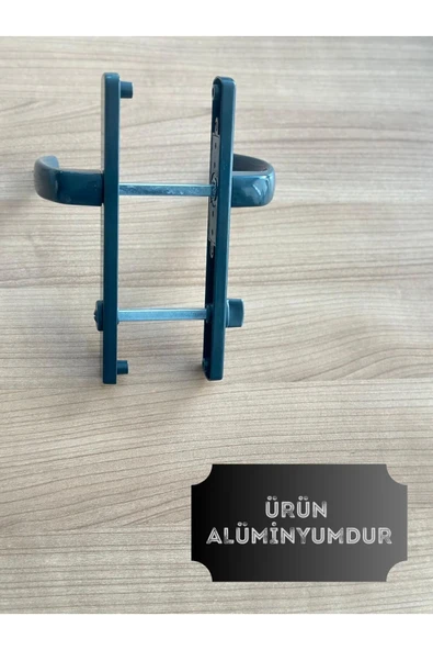 ÖZFIRAT PVC YAPI Alümünyum Kapı Kolu / Tuvalet(WC) / Banyo Alümünyum Kapı Kolu / Antrasit 1 Adet - 4