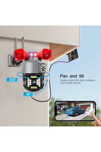 Urfakent Yoosee 5MP Çift Kameralı Sirenli Wifi Kamera(Hafıza Kartı Dahildir) - 6