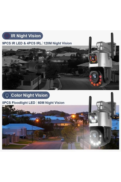 Urfakent İcsee 6 MP Çift Kameralı 36X Optik Zoom Büyük Kasa PTZ Wifi Kamera(Hafıza Kartı Dahildir) - 7
