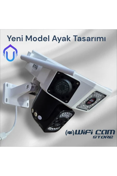 Urfakent Çift Kameralı 1080P WIFI PTZ Kamera Yeni Ayak Tasarımı - 6