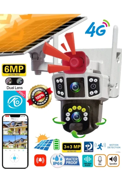 Urfakent 4G Solar Kamera Çift Kameralı Sim Kart Destekli Güvenlik Kamerası(Hafıza Kartı Dahildir) - 5