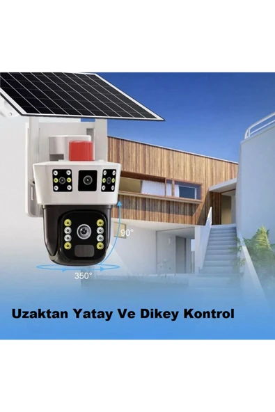 Urfakent 4G Solar Kamera Çift Kameralı Sim Kart İle Çalışan Güvenlik Kamerası(Hafıza Kartı Dahildir) - 3