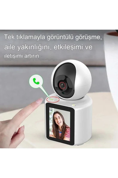 Urfakent Ekranlı Wifi İç Ortam Kamerası(Hafıza Kartı Dahildir) - 1