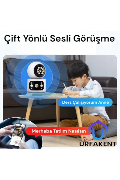 Urfakent Çift Kameralı Wifi İç Ortam Kamerası O-Kam Pro Yazılım - 4