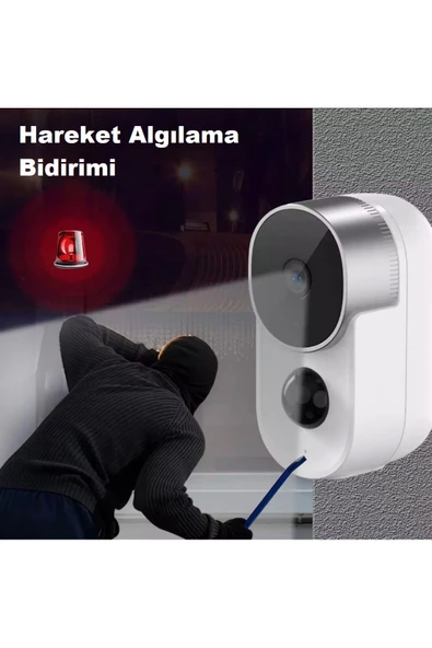 Urfakent Tuya 1080P Wifi Kablosuz Şarjlı Kamera 4-6 Ay Bekleme Süresi(Hafıza Kartı Dahildir) - 7