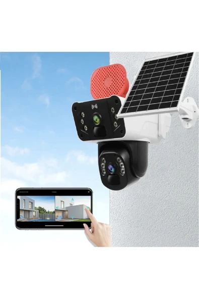 Urfakent 4g Solar Kamera Çift Kameralı Sim Kart Destekli Sirenli Güvenlik Kamerası(hafıza Kartı Dahildir) - 5