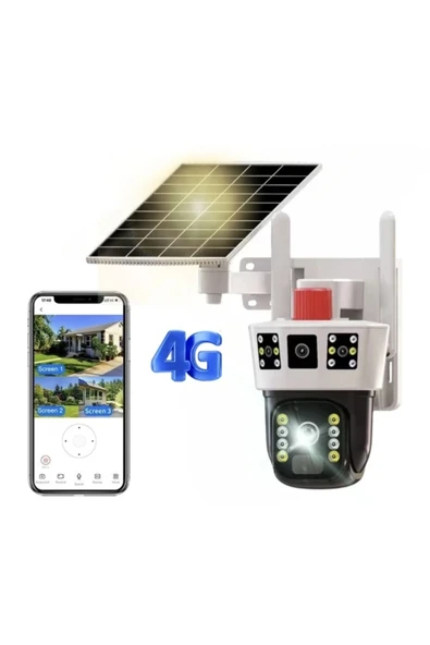 Urfakent 4G Solar Kamera Çift Kameralı Sim Kart İle Çalışan Güvenlik Kamerası(Hafıza Kartı Dahildir) - 6