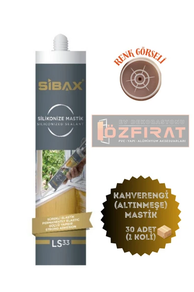 ÖZFIRAT PVC YAPI Silikonize Kahverengi (ALTINMEŞE) Mastik Pvc Kenarları Için Mükemmel-30 Adet-1 Koli - 1