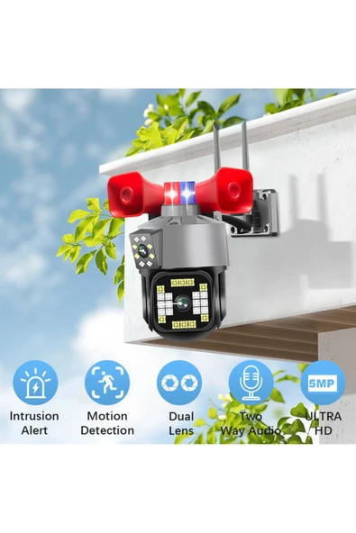 Urfakent Yoosee 5MP Çift Kameralı Sirenli Wifi Kamera(Hafıza Kartı Dahildir) - 3