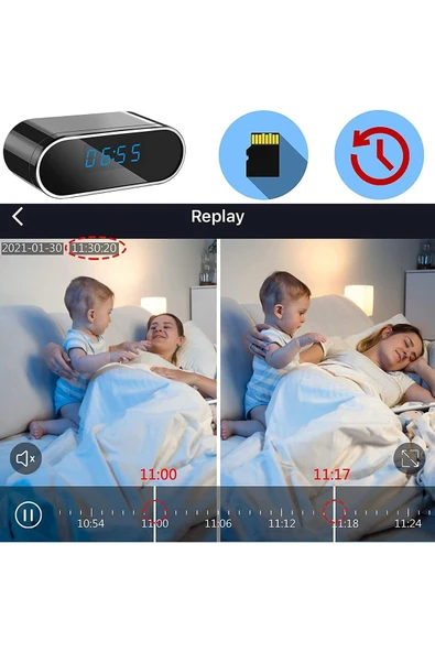 Urfakent Dijital Saat Görünümlü Video Kamera+Hafıza Kartı Dahildir+ - 3