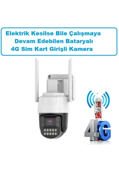 Urfakent Şarjlı Ve Elektrikli 4G Sim Kartlı Güvenlik Kamerası P6SLite Yazılım(Hafıza Kartı Dahildir) - 3