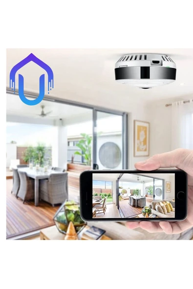 Urfakent V380 360 Görüşlü Smart Wifi Kamera İç Mekan Ve Asansör Kamerası - 5