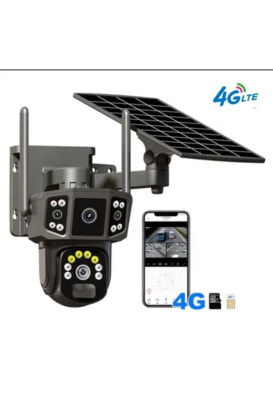 Urfakent 4G Solar Kamera Çift Kameralı Sim Kart Destekli Güvenlik Kamerası(Hafıza Kartı Dahildir) - 3