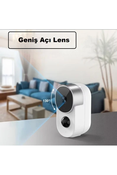 Urfakent Tuya 1080P Wifi Kablosuz Şarjlı Kamera 4-6 Ay Bekleme Süresi(Hafıza Kartı Dahildir) - 5
