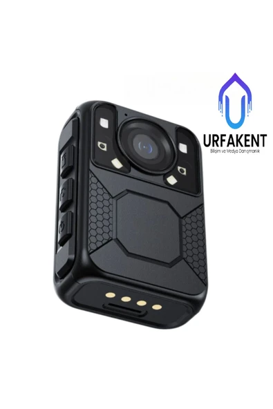 Urfakent Gece Görüşlü Ekranlı Yaka Kamerası 64 GB Dahili Hafıza - 6