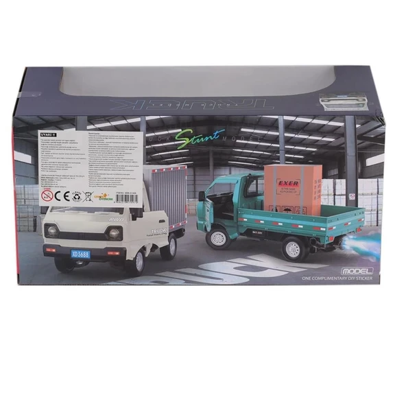 Çocuk Eğitici Oyuncak 3688-G148A Şarjlı Kumandalı Duman Atan Kamyon - 5