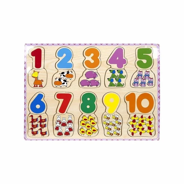 Çocuk Eğitici Oyuncak 1006609  Tahta   Bultak Rakamlar Hayvanlı - 3