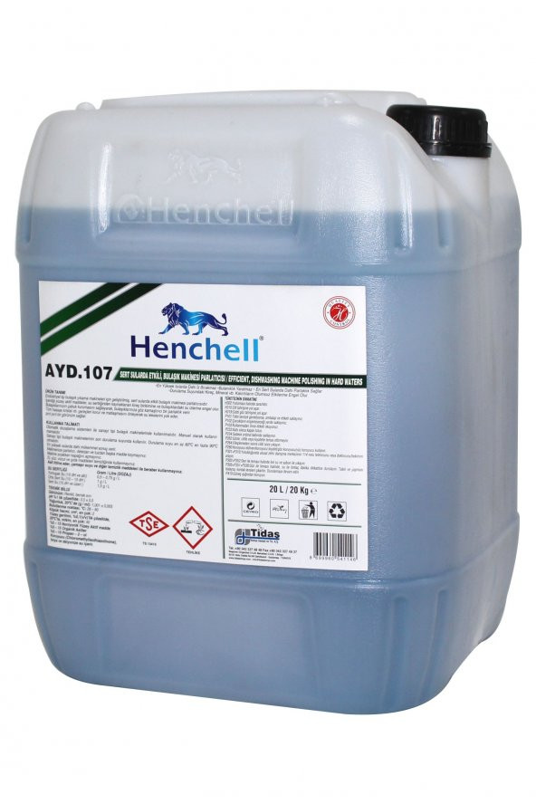 HENCHELL SERT SULARDA ETKİLİ BULAŞIK MAKİNESİ PARLATICISI 20KG - 2