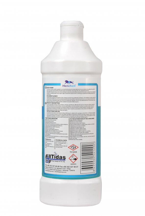 HENCHELL BANYO VE ARMATÜR TEMİZLEYİCİ KİREÇ ÇÖZÜCÜ 750ML - 2