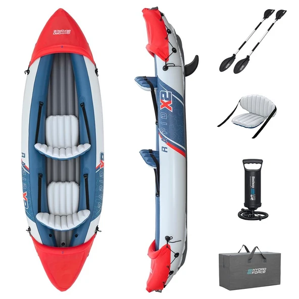 Bestway Hydro Force Lite-Rapid X2 Inflatable Kayak Şişme Kano - 4