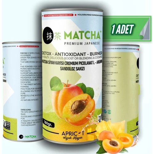Matcha Çayı Orjinal Hologramlı Kayısı Aromalı