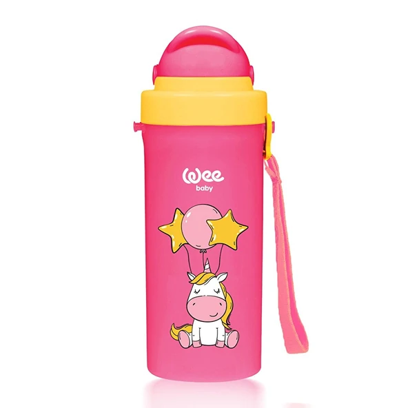 896 Wee Baby Pipetli Bardak Pembe 300ml - 1