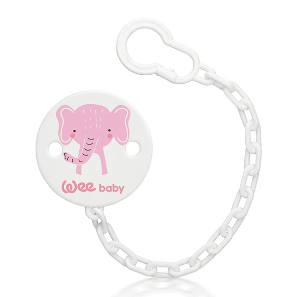 901 Wee Baby Zincirli Emzik Askısı - Kız ürün görseli