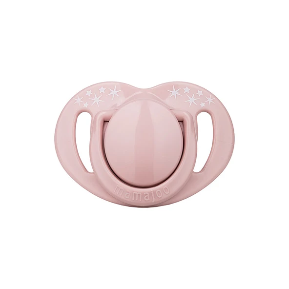 Powder Pink Desenli 2'li Silikon Ortodontik Yalancı Emzik 6 Ay + (Kutulu) - 3