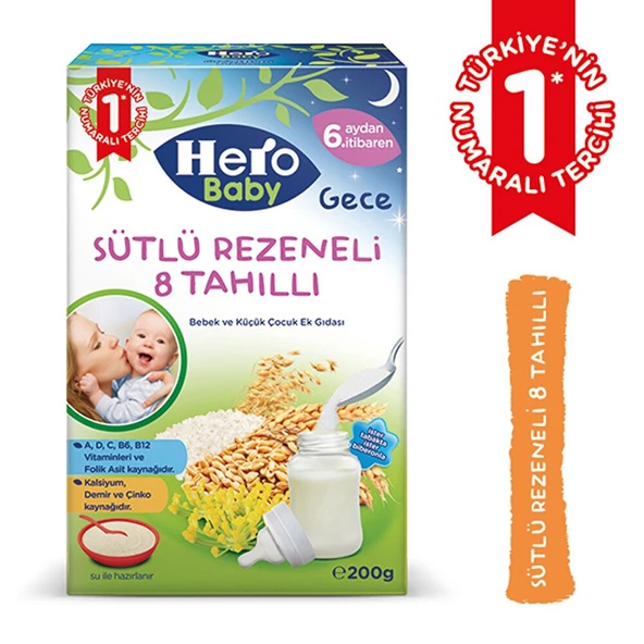 Gece Sütlü Rezeneli 8 Tahıllı Kaşık Maması 200 gr - 3