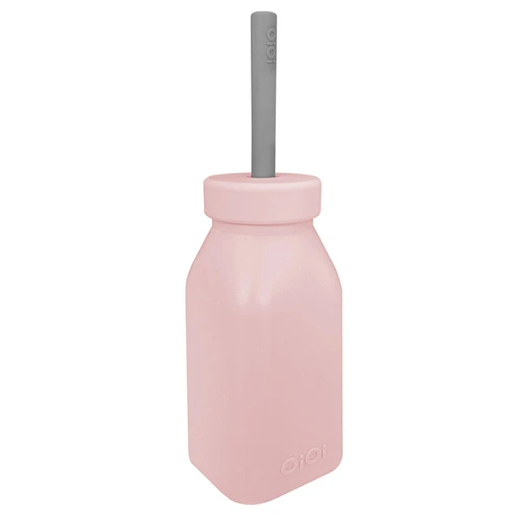 Şişe + Pipet Pinky Pink Powder Grey ürün görseli 1