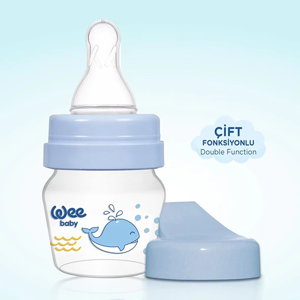 778 Wee Baby Mini PP Alıştırma Bardağı Seti Mavi 30ml - 3