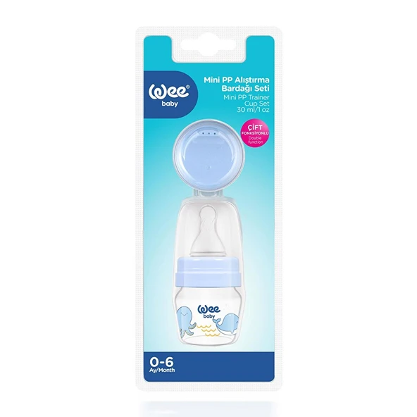 778 Wee Baby Mini PP Alıştırma Bardağı Seti Mavi 30ml - 2