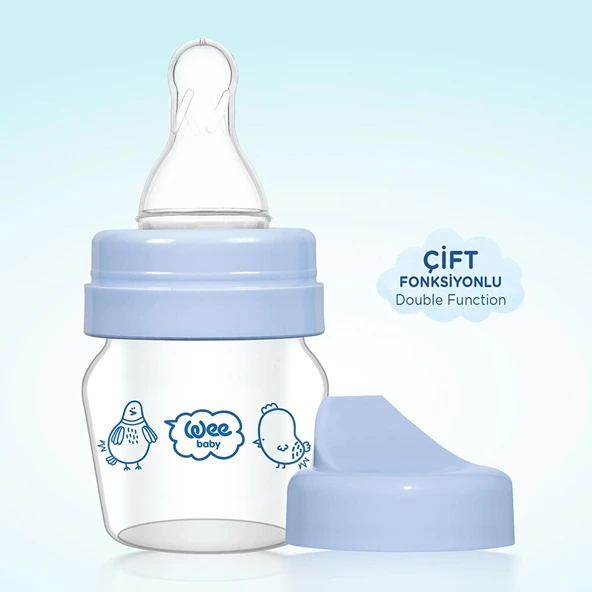 792 Wee Baby Mini Cam Alıştırma Bardağı Seti Mavi 30ml - 3