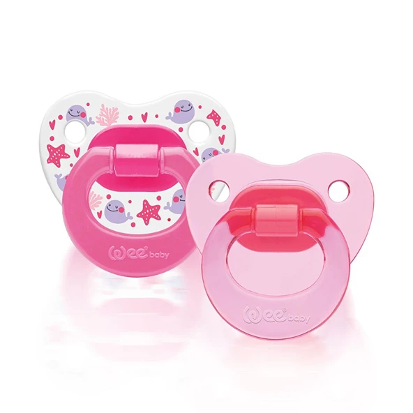 437 Wee Baby 2'li Damaklı Emzik No:1 Pembe - 3