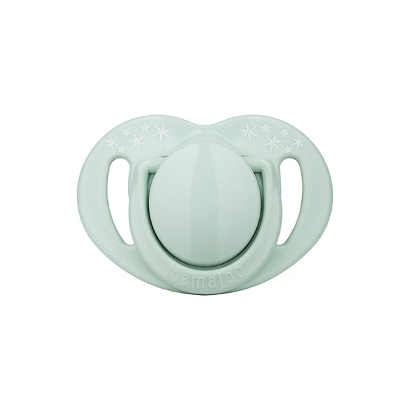 Powder Green Desenli 2'li Silikon Ortodontik Yalancı Emzik 6 Ay + (Kutulu) - 3