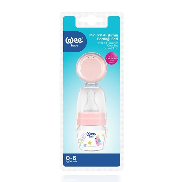 778 Wee Baby Mini PP Alıştırma Bardağı Seti Pembe 30ml - 2