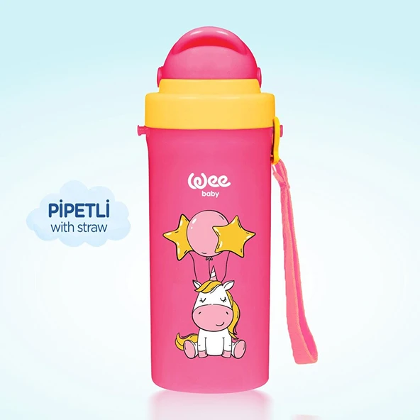896 Wee Baby Pipetli Bardak Pembe 300ml - 3