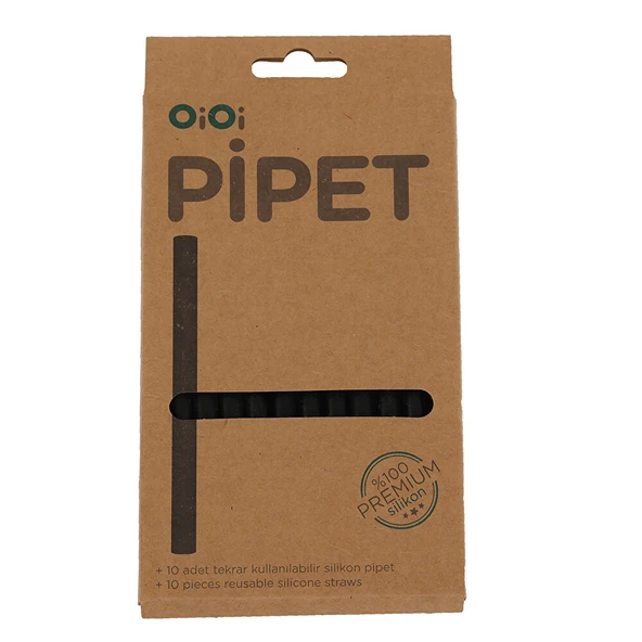 Silikon Pipet 10'lu Bitter Black ürün görseli 1