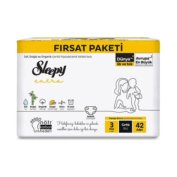 Extra Bebek Bezi 3 Beden 42 Adet ürün görseli