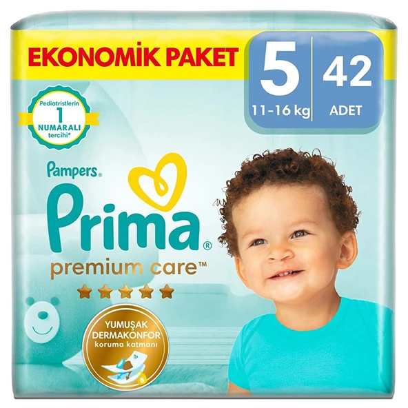 Bebek Bezi Premium Care 5 Beden Junior Ekonomik Paket 11-16 kg 42 Adet ürün görseli