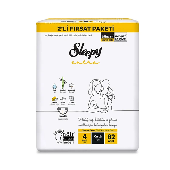 Extra Bebek Bezi 4 Beden 82 Adet ürün görseli
