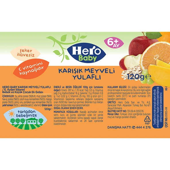 Karışık Meyveli Yulaflı Kavanoz Mama 120 gr - 3