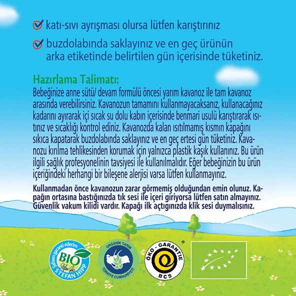 Organik Havuç Püresi Kavanoz Mama 125 gr - 3