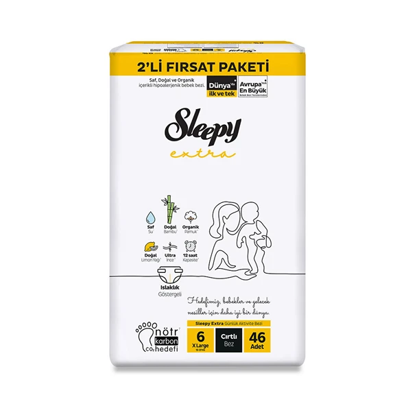 Extra Bebek Bezi 6 Beden 46 Adet ürün görseli