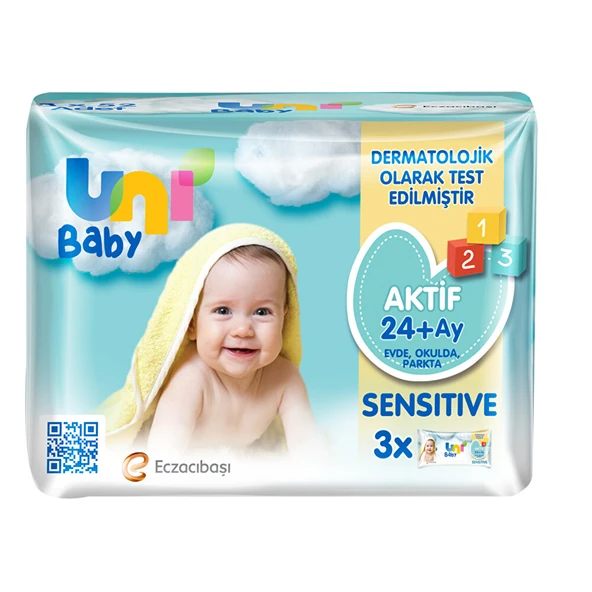 Aktif Sensitive Bebek Islak Mendil 24+ Ay 3x52 Adet ürün görseli