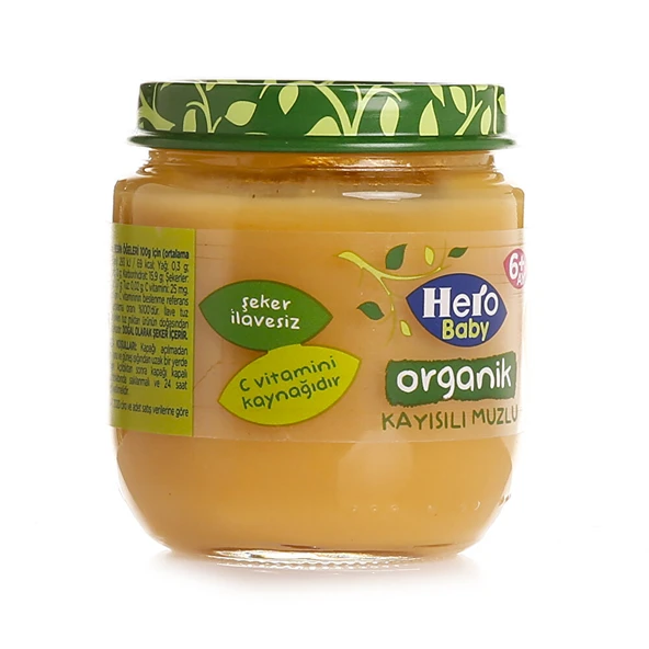 Organik Kayısılı Muzlu Kavanoz Mama 120 gr - 2
