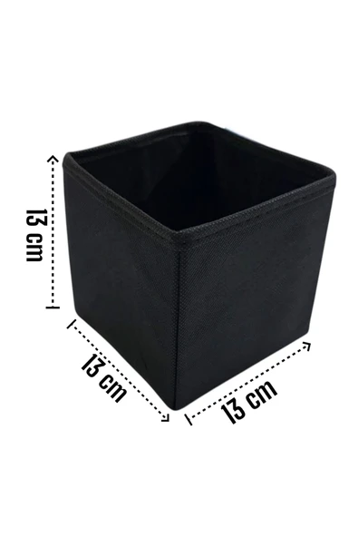 Balkan Room 2'li Siyah Çekmece Içi Düzenleyici Organizer Set - Çok Amaçlı Dolap Içi Kutu Seti ( 13*13*13 ) - 2